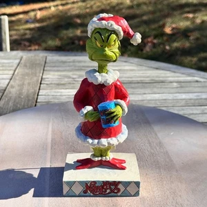 Jim Shore Grinch “Nice” "Naughty" Staute Dr. Seuss Santa 6002068 Christmas NEW - Picture 1 of 10