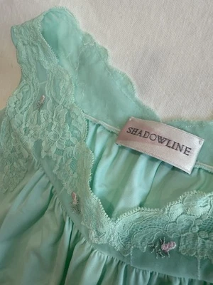 Camisón de Colección Shadowline Como Nuevo Encaje Rosa Talla Lg Cottage Core Abuela Core - Suave Foto 1 de 4