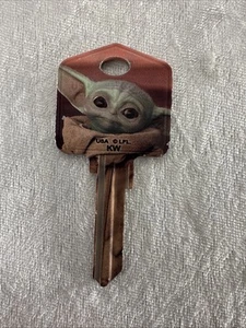 Star Wars: The Mandalorian Baby Yoda Grogu House Key Blank Kwikset KW1/KW10/KW11 - Picture 1 of 3