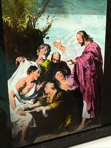 Antique 1920 Stereopticon Slide #1805  Lazarus Raised Magic Lantern - Picture 1 of 5