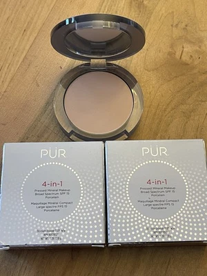 PUR 4 in 1 Pressed Mineral Makeup SPF 15 # PORCELAIN LP4, 0.28oz LOT OF 2!! New - Image 1 of 4