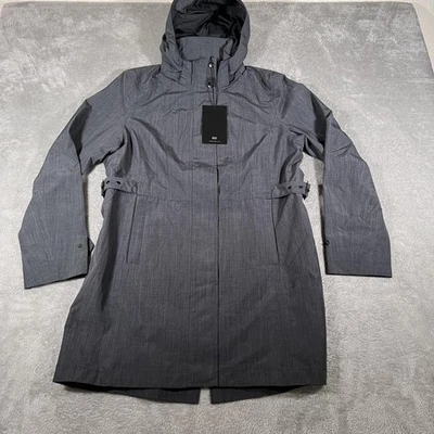 Marc New York Andrew Marc Coat Mens Medium Gray Long Hooded Parka Rain Jacket - Image 1 of 4