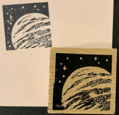 Diario de estampillas artesanales estrellas planeta celestial artístico Foto 1 de 2