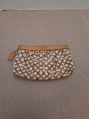 Bracciale Coach Signature Logo C's marrone crema manca cinturino da polso