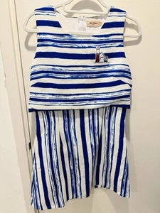 Miss Patina Nautical Lighthouse Striped Dress | Size L - Picture 1 of 3