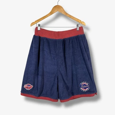 Y2K Reebok Hardwood Classics Syracuse Nationals NBA Terry Shorts Mens XL Retro - Image 1 of 4