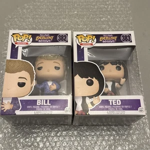 2016 Funko Pop! Movies Bill & Ted's Excellent Adventure Bill & Ted # 382 383 Toy - Picture 1 of 9