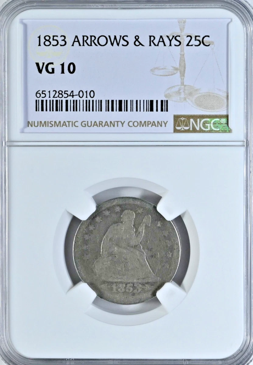 VG 10 Graded Seated Liberty US Quarters (1838-1891) for sale | eBay