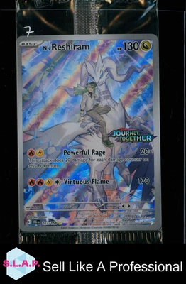 N'S RESHIRAM POKÉMON 167/159 2025 JTG ENHANCED BOOSTER BOX TOPPER ENGLISH SEALED - Bild 1 von 2