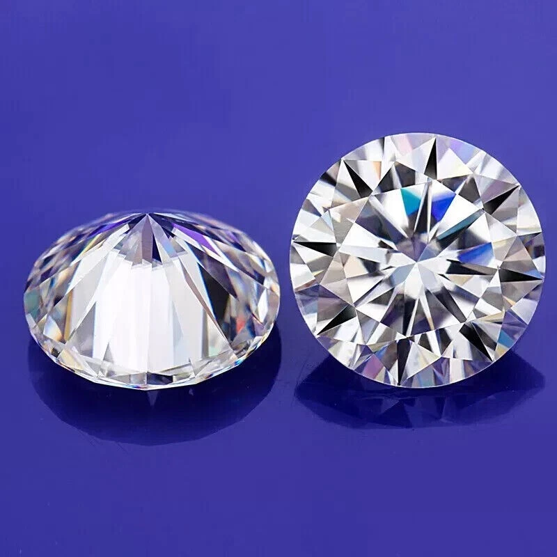 2 Pcs Lab-Grown CVD Diamond 8.50 mm Round D, Clarity FL Certified Loose Diamond - Image 1 of 4