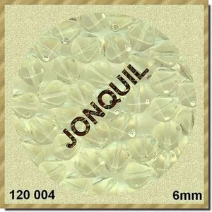 120004 *** 40 perles en verre, TOUPIES 6mm JONQUIL - Picture 1 of 2