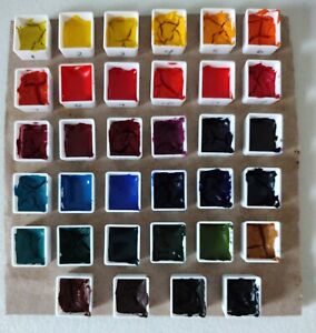 Da Vinci Watercolors Sample Set (ONLY) in Half Pans 34 Colors Try Before You Buy