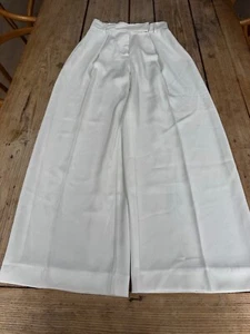 Wonderful RIVER ISLAND High Waist Wide Leg White Smart TROUSERS, Bridal Chic! 6 - Picture 1 of 4