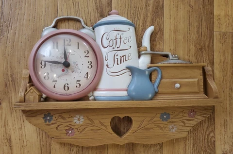 Vintage Burwood Homco Home Interior Wall Clock 16" X 11" Cover