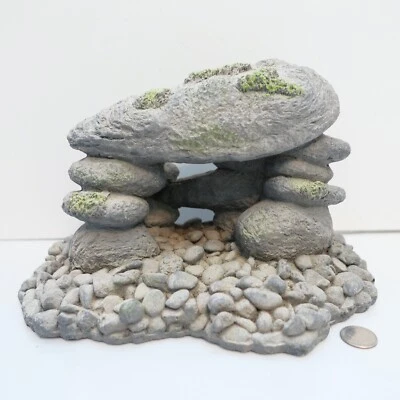 Formación Rocosa Cueva Acuario Pecera Decoración Resina GRIS GRANDE 8"X12"!!! Foto 1 de 4