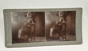 Foto de tarjeta vintage Stereoview de un pez holandés - esposa - Imagen 1 de 4