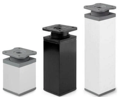 Furniture feet adjustable dresser foot cabinet feet bed feet aluminium 40x40 mm - Image 1 of 4