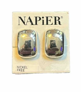 NEW! Napier Clip On Earrings Classic Silver Tone Nickel Free Sensitive Backs - Picture 1 of 3