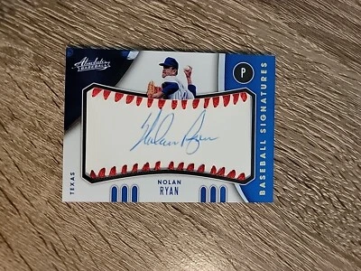 NOLAN RYAN 2021 Panini Absolute/50 firmas de béisbol automático en tarjeta #BMS-SIN RESERVA Foto 1 de 4