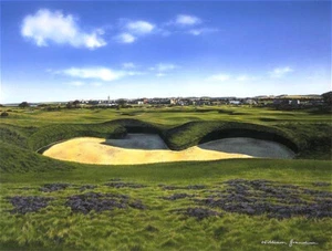 St Andrews - Hell Bunker With Townscape: Limited Edition Print - Picture 1 of 1