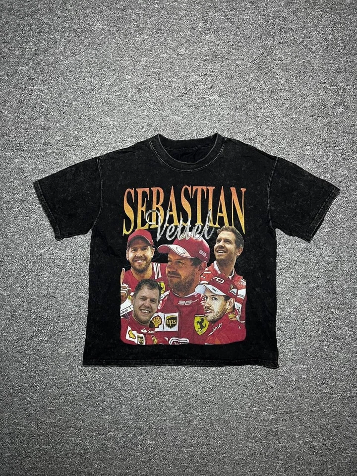 SEBASTIAN VETTEL Formula 1 Ferrari Racing Team T-shirt - SIZE S (Relaxed Fit) - Image 1 of 4