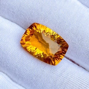 17,90 ct. natürlicher Citrin Kissen konkav geschliffener loser Edelstein für Schmuck & Ring - Bild 1 von 2