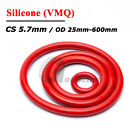 O Rings 5.7Mm Cross Section Food Grade Red Silicone O-Ring Seals Washer Gasket