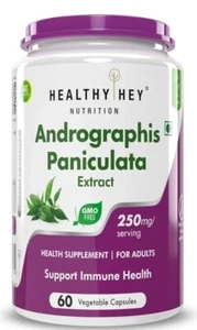 HealthyHey Nutrition | Extracto de Andrographis Paniculata - 250 mg - 60 vegetales Cápsulas. - Imagen 1 de 7