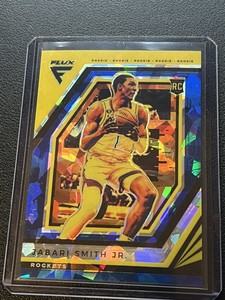 2022-23 Panini Flux Jabari Smith Jr Blue Cracked Ice SSP Rookie Rockets /25