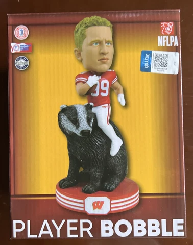 JJ Watt Wisconsin Badgers Riding Badger Bobblehead NCAA Houston Texans Cover