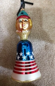 CHRISTOPHER RADKO Let Freedom Ring Lady Liberty Red White Blue Ornament - Picture 1 of 9