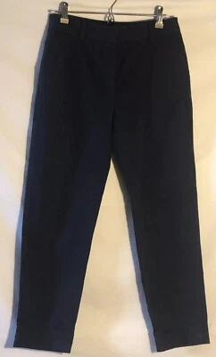 Vtg Jones New York Womens Sz 4 Navy Blue Pants Stretch Pockets Pleats Cuffs  - Image 1 of 4