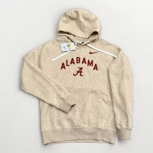 Alabama Crimson Tide Nike Hoodie Mens Small Campus Club Pullover Tan FD6906-252 - Picture 1 of 9