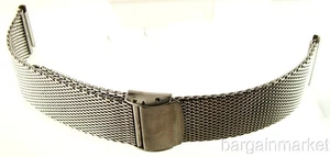 19 mm SWB Vintage NOS Herren Edelstahl Schließe Mesh Uhrenarmband - Bild 1 von 3