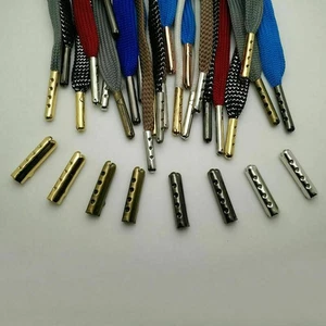 50pcs Metal Aglets DIY Shoelaces Repair Shoe Lace Tips Replacement Hot |U.S G2S5 - Picture 1 of 8