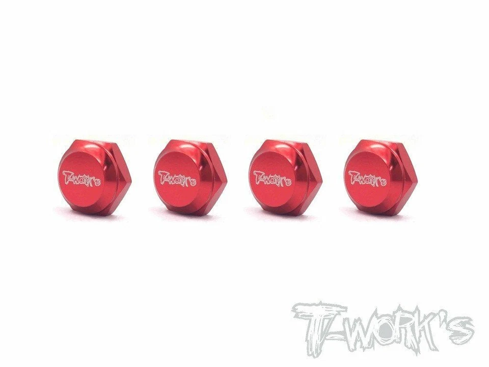 T-Works Dadi Ruota Chiusi 17mm Rosso per 1:8 Buggy - TO-050R - Immagine 1 di 1