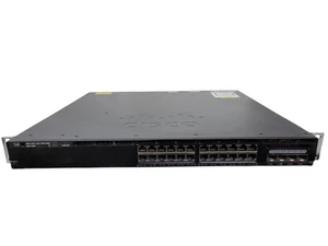 Cisco WS-C3650-24PS-E | 24-Port Gigabit PoE+ Switch | 4x SFP 1x PSU ! - Picture 1 of 7