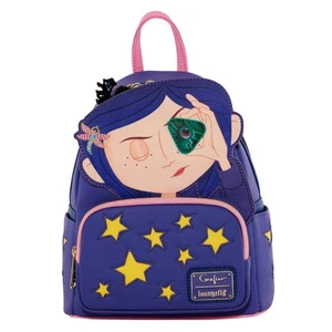 Sac à bandoulière Loungefly Coraline Stars sous licence officielle bleu - Imagen 1 de 1