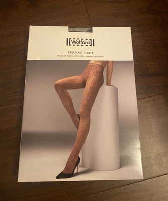 WOLFORD Strumphose Netz Croco Net Tights Schwarz Gr. XS NEU - Bild 1 von 4