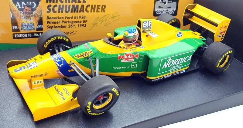 Minichamps 1/18 Scale 510 933205 - F1 Benetton Ford B193B #5 M.Schumacher - Image 1 of 4