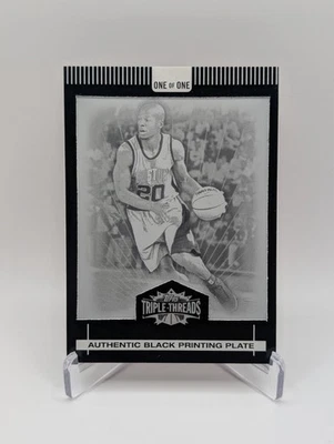 Ray Allen 2007-08 Topps Triple Threads Black Printing Plate One of One 1/1 - Image 1 of 4