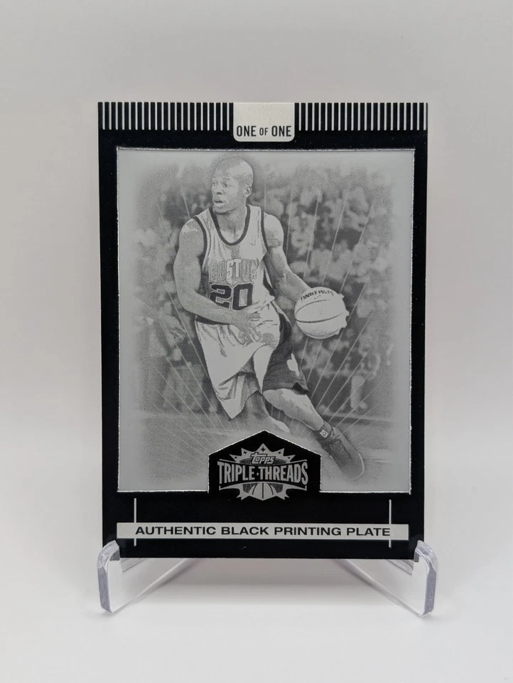 Ray Allen 2007-08 Topps Triple Threads Black Printing Plate One of One 1/1 - Image 1 of 4