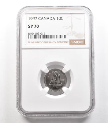1997 Canada 10 Cents SP70 NGC *5290 - Image 1 of 3