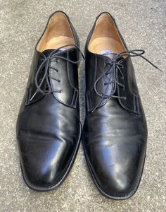 Alfani Men’s All Leather Black Oxford Lace Up Dress Shoes Made In Italy 10.5 M - Picture 1 of 10