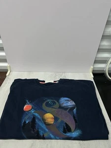 T-shirt grafica Scotch & Soda XL nera stampa Galaxy Planet Amsterdam - Foto 1 di 13