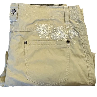 KUHL Embroidered Capri Hiking Pants~Womens 8~(31 X 20)~Beige~Gorpcore~Outdoors - Image 1 of 4