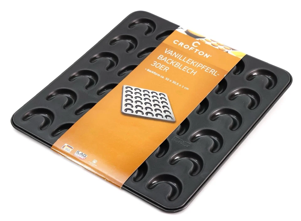 Zenker Vanillekipferl Backblech Backform pikante Hörnchen Kiperl Form Backen NEU - Bild 1 von 1