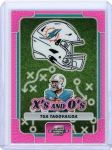 2024 Panini Contenders Optic Tua Tagovailoa  X’s and O’s Pink Parallel 4/75 SSP - Picture 1 of 2