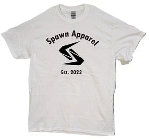 Spawn Apparel arched Logo White stylish T-shirt. XLarge - Picture 1 of 1
