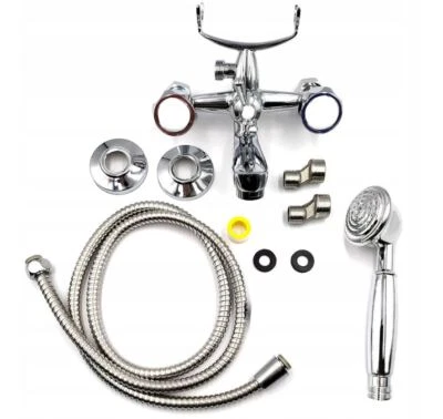 Retro Style Badewannen Armatur Set Handbrause Wanne Mischbatterie Wasserhahn - Bild 1 von 4